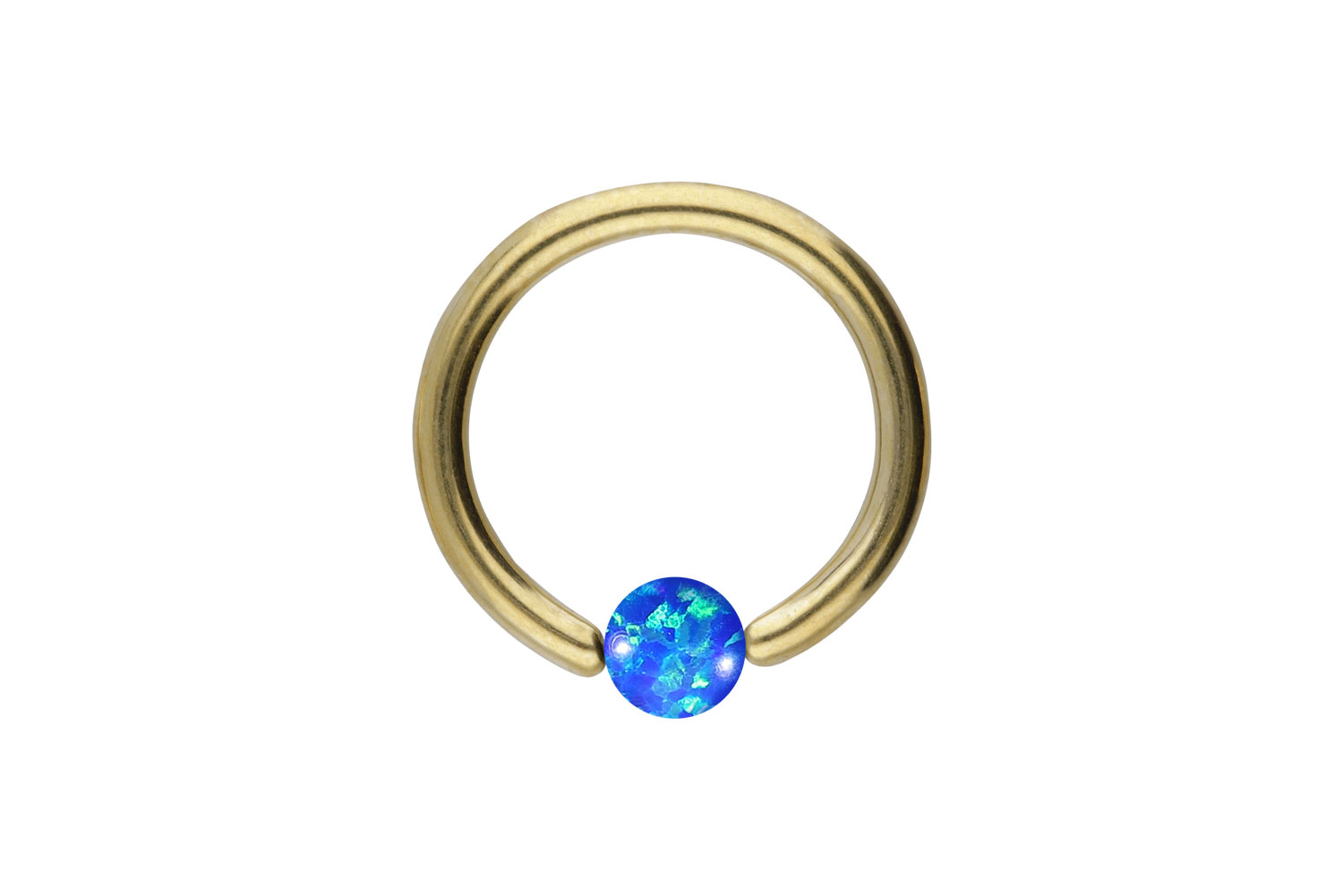 Chirurgenstahl Klemmkugelring Piercing SYNTHETISCHER OPAL